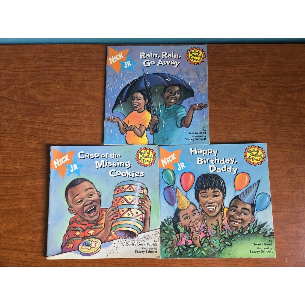 Lot Of 3 Gullah Gullah Island Books Happy Birthday Rain Rain Go Away Cookies
